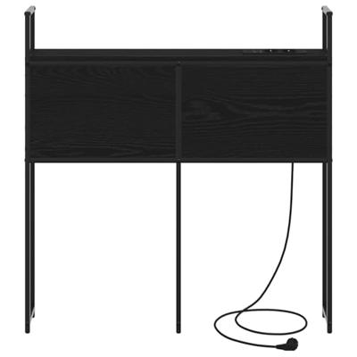 Opberghoofdbord met hoofdeinde met opslag Zwart eiken 90 cm Bewerkt hout Opberghoofdbord met hoofdeinde met opslag Zwart eiken 90 cm Bewerkt hout