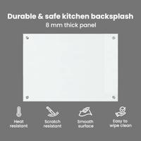 VidaXL Keuken achterwand doorzichtig 70 x 50 cm gehard glas - thumbnail