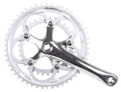SunRace crankstel R-90 34-50 FCR96 zilver 170mm