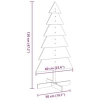 Kerstdecoratie kerstboom 120 cm massief grenenhout - thumbnail
