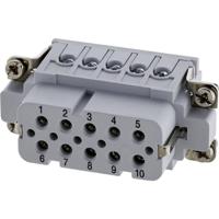 Amphenol C146 10B010 002 4 businzetstuk verzilverde contacten 1 st. - thumbnail