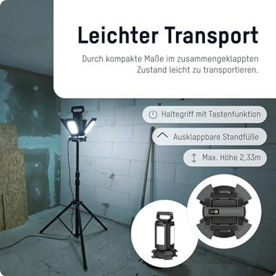 LED Werklamp Four Head 4 x 30 Watt - Inklapbaar - 14000 Lm