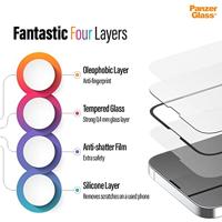 PanzerGlass™ Displaybescherming - beschermfolie iPhone 13 Mini Case Friendly, zwart - thumbnail