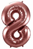Folieballon Brons Cijfer 8 - 86 cm - thumbnail