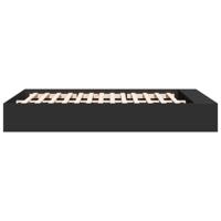 Bedframe bewerkt hout zwart 150x200 cm - thumbnail