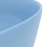 Wastafel rond 40x15 cm keramiek mat lichtblauw - thumbnail