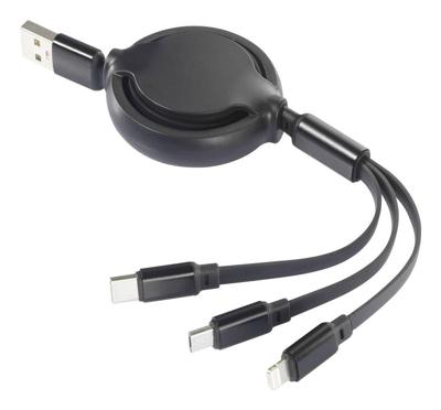 Renkforce USB-laadkabel USB 2.0 USB-A stekker 1.00 m Chroom-zwart Flexibel RF-5800360 Renkforce USB-laadkabel USB 2.0 USB-A stekker 1.00 m Chroom-zwart Flexibel RF-5800360