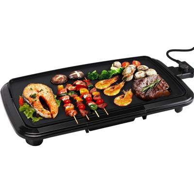 Elektrische Grillplaat Zwart - 1800W - Groot Bakoppervlak