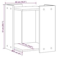VidaXL Kattenbakkast 42x42x51 cm bewerkt hout oud houtkleurig - thumbnail