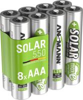 ANSMANN oplaadbare batterij AAA Micro 550mAh 1,2V NiMH voor solarlampen 8 stuks - Oplaadbare batterijen met lage zelfontlading maxE - Solar oplaadbare batterijen ideaal voor solarlampen in de tuin - thumbnail