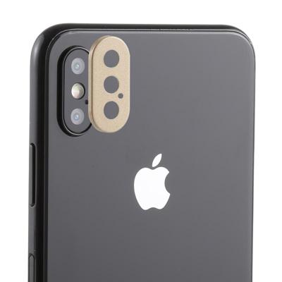 Achterzijde camera lens bescherming ring cover met tray Uitwerpgereedschap naald voor iPhone XS Max (goud) Achterzijde camera lens bescherming ring cover met tray Uitwerpgereedschap naald voor iPhone XS Max (goud)