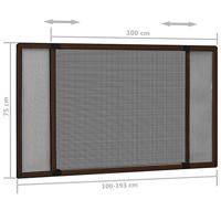 Raamhor uitschuifbaar (100-193)x75 cm bruin - thumbnail