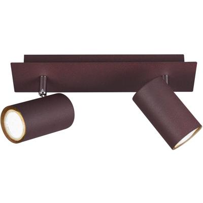 LED Plafondspot Roestkleur - GU10 Fitting - 2-lichts - Aluminium Rechthoek