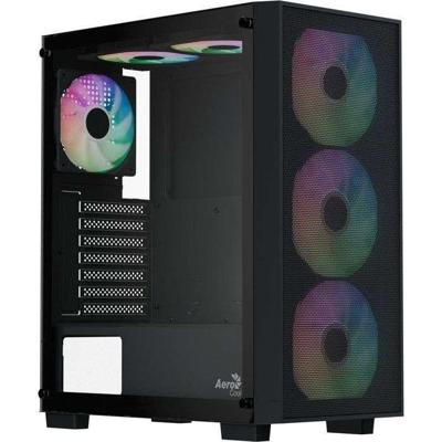 PC-behuizing (zonder voeding) - AEROCOOL B509A Flow - ACCM-BD02063.11 - Mid-tower - ATX-vormfactor - Zwart