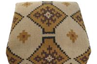 Voetensteun Home ESPRIT Beige Mosterd 80 x 80 x 44 cm - thumbnail