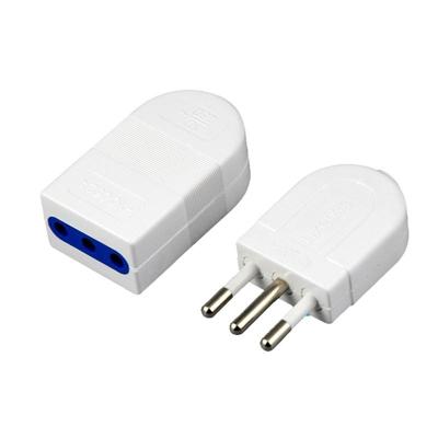 Italiaanse standaard drie ronde PIN afneembare mannelijke plug + 3-hole Female socket