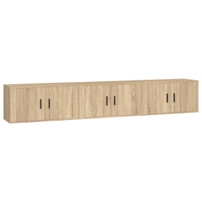 Tv-wandmeubels 3 st 80x34,5x40 cm sonoma eikenkleurig