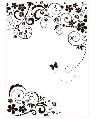 Vaessen Creative • embossing folder bloem en vlinder