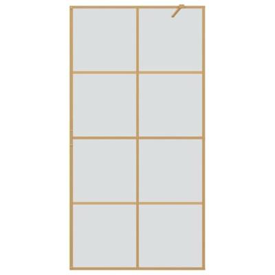 VidaXL Inloop douche wand goud 100 x 195 cm gehard glas