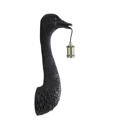 Light & Living Wandlamp 'Ostrich' 57cm, kleur Zwart Light & Living Wandlamp 'Ostrich' 57cm, kleur Zwart