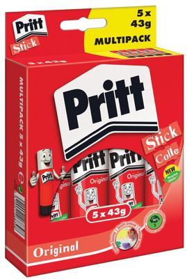 Quantore Pritt lijmstick 43g multipack a 5 stuks