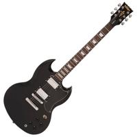 Vintage V69BLK Coaster Series Gloss Black elektrische gitaar - thumbnail