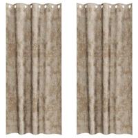 VidaXL Velvet gordijnen 2 pcs champagne 225 x 140 cm fluweel - thumbnail