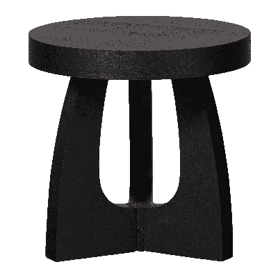WOOOD Ronde Bijzettafel 'Tala' 45cm, kleur Zwart WOOOD Ronde Bijzettafel 'Tala' 45cm, kleur Zwart