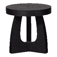 WOOOD Ronde Bijzettafel 'Tala' 45cm, kleur Zwart - thumbnail