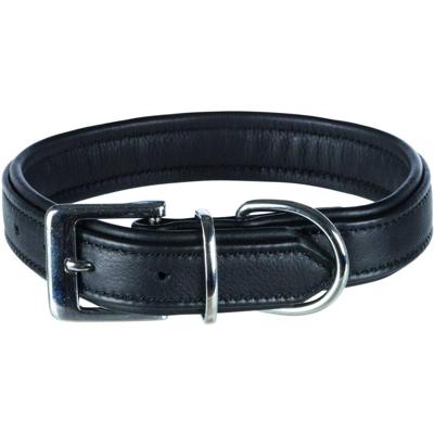 TRIXIE HALSBAND HOND ACTIVE COMFORT LEER ZWART 52-63X3,5 CM