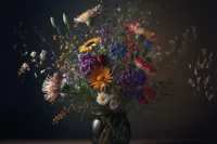 Alexsar Art schilderij Deco panel wilde bloemen 90x60cm - thumbnail