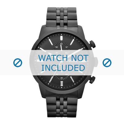 Fossil horlogeband FS4787 Staal Zwart 24mm