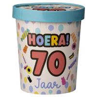Snoepbeker Ø12x14cm - 70 jaar - thumbnail