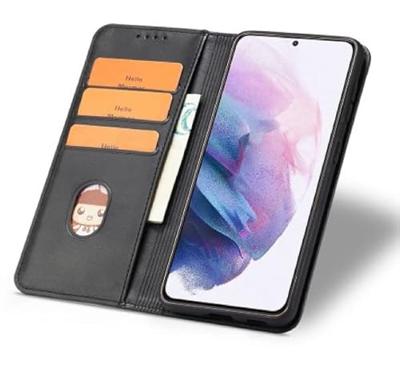 Casecentive Leren Wallet case Luxe Samsung Galaxy S21 zwart