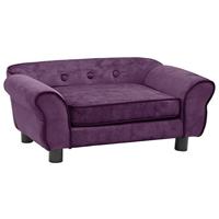 vidaXL Hondenbank 72x45x30 cm pluche bordeauxrood - thumbnail