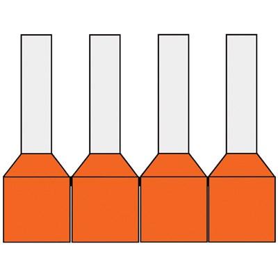 Geïsoleerde Band Adereindhuls 0,50qmm Oranje penlengte = 8mm