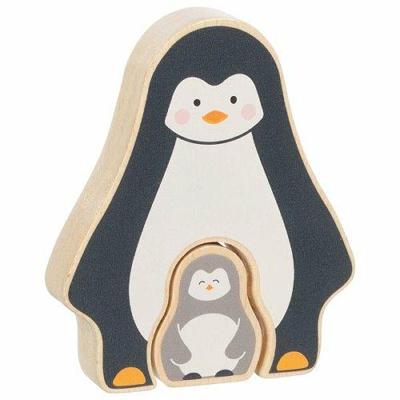 Goki houten puzzel staand pinguïnt, 2st.