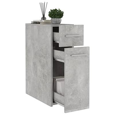 VidaXL Apothekerskast 20x45,5x60 cm bewerkt hout betongrijs