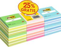 Post-it Notes kubus, 450 vel, ft 76 x 76 mm, promopak van 6 kubussen in geassorteerde kleuren - thumbnail