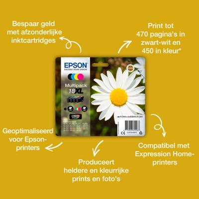 Epson Inktcartridge 18XL Origineel Zwart C13T18114012 Epson Inktcartridge 18XL Origineel Zwart C13T18114012