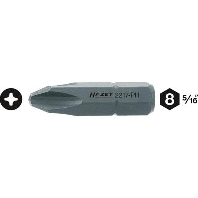 HAZET Bit 2217-PH1 · 5/16 inch (8 mm) zeskant massief · Kruiskop profiel PH · SW PH1 HAZET Bit 2217-PH1 · 5/16 inch (8 mm) zeskant massief · Kruiskop profiel PH · SW PH1