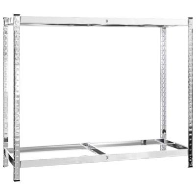 VidaXL Bandenrek 2-laags 110x40x110 cm staal zilverkleurig VidaXL Bandenrek 2-laags 110x40x110 cm staal zilverkleurig