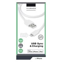 Vivanco 36299 USB-kabel USB 2.0 USB-A stekker, Apple Lightning stekker 1.20 m Wit Universeel - thumbnail