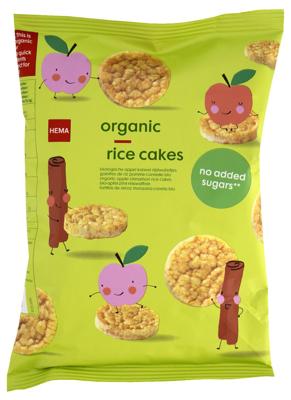 HEMA Biologische Rijstwafels Appel-kaneel 50gram