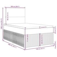 Boxspring met matras stof taupe 120x200 cm - thumbnail