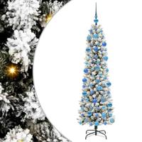 Kunstkerstboom met 300 LED Wit 180 cm PVC en Metaal en Plastic - thumbnail