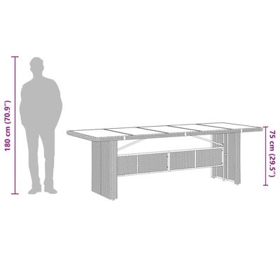 7-delige Tuinset met kussens poly rattan zwart - thumbnail