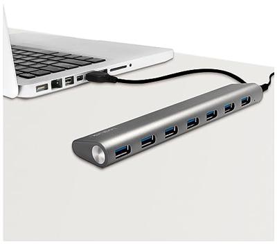 LogiLink UA0308 USB 3.2 Gen 1-hub 7 poorten Grijs