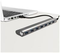 LogiLink UA0308 USB 3.2 Gen 1-hub 7 poorten Grijs - thumbnail