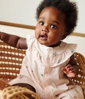 Babyjurk + bloomer met fruitprint PETIT BATEAU rouge - thumbnail